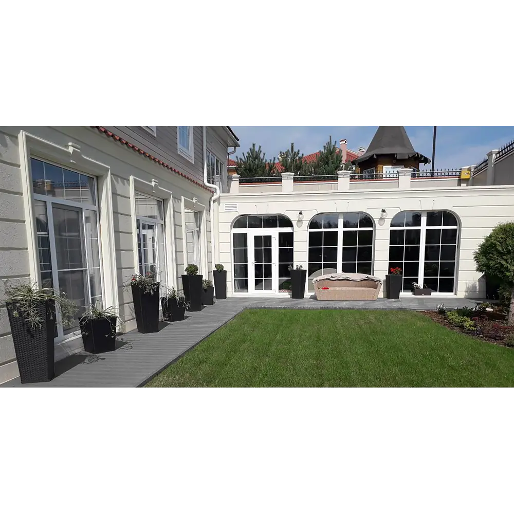 Террасная доска ДПК T-Decks цвет Серый 4000x150x20 мм двусторонний вельвет 0.45 м² STLM-2194021 - Вид №13