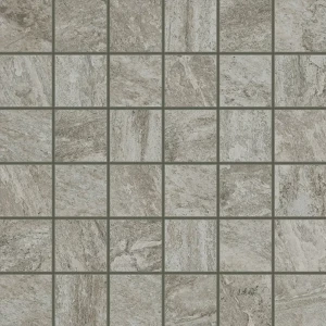 Глазурованный керамогранит Coliseumgres Alpi Grigio Inserto Mosaico 30x30 см 1.35 м² матовый цвет серый