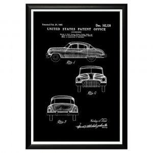 896521425_1818 Арт-постер «Патент General Motors Corporation на автомобиль, 1951» Object Desire