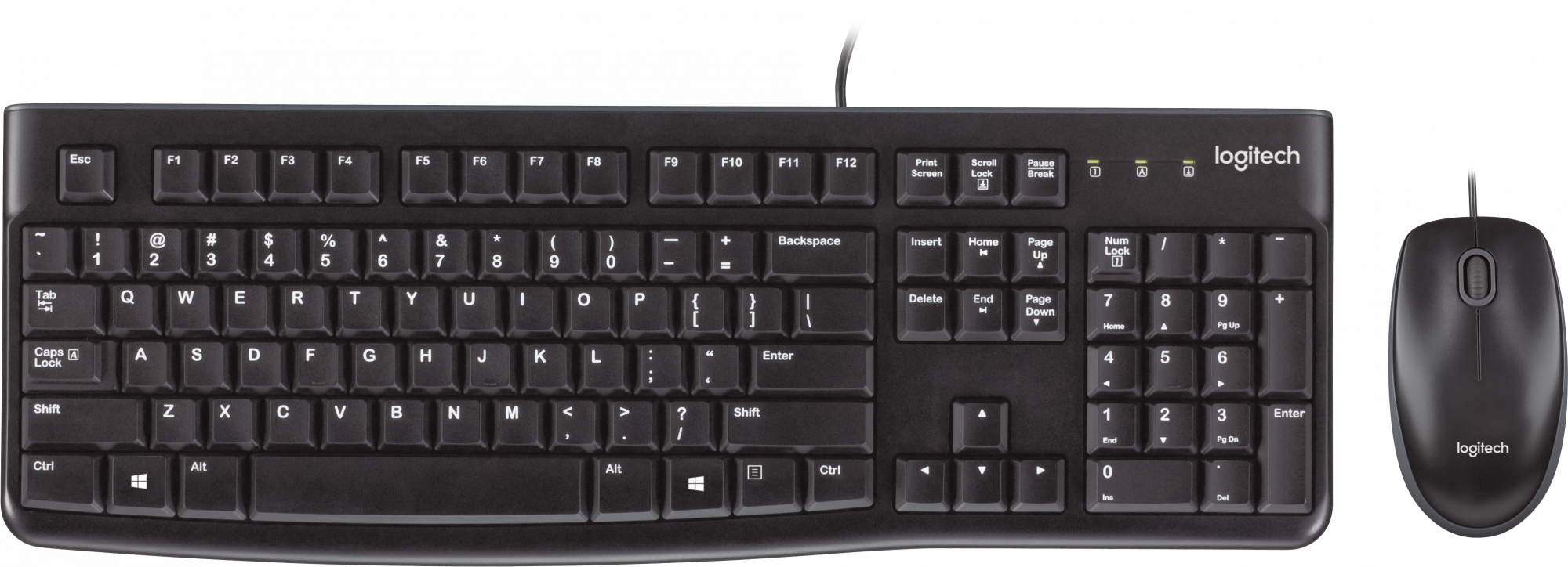 920-002561 Keyboard+mouse desktop mk120 black ( usb, keyboard: waterproof, mouse: optical, 1000dpi, 3btn+scroll) retail Logitech Santreyd 