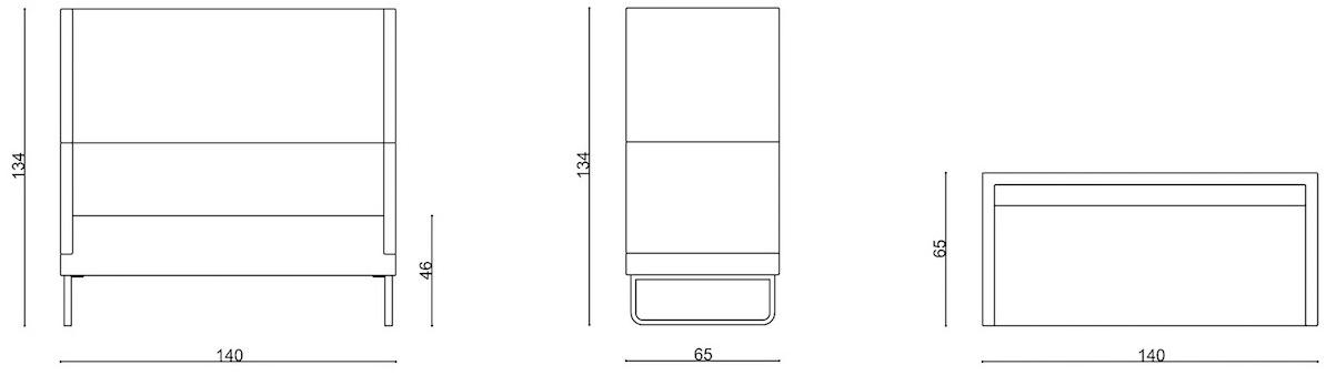 Ferrante 2-х местный тканевый диван с высокой спинкой Silence sun-id-1443747 - Вид №4