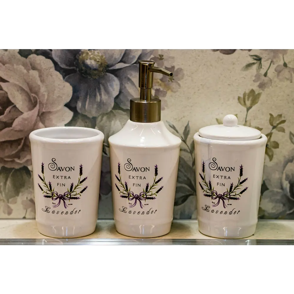 Баночка Lavender, керамика, цвет белый Santreyd STLM-2123659 - Вид №1