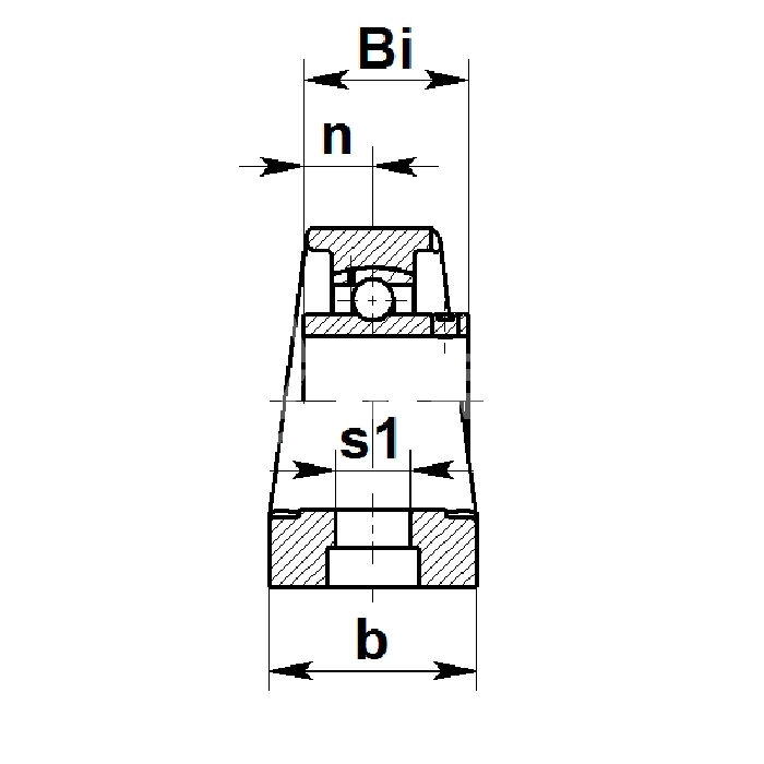 IS1908 Корпус подшипника P205 (бел. пласт) P205PW ISKRA  - Вид №2