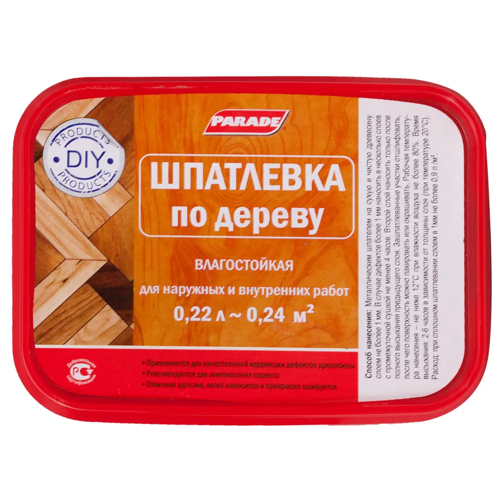 Шпаклёвка по дереву Parade цвета берёза 0.4 кг Santreyd STLM-2146632 - Вид №1