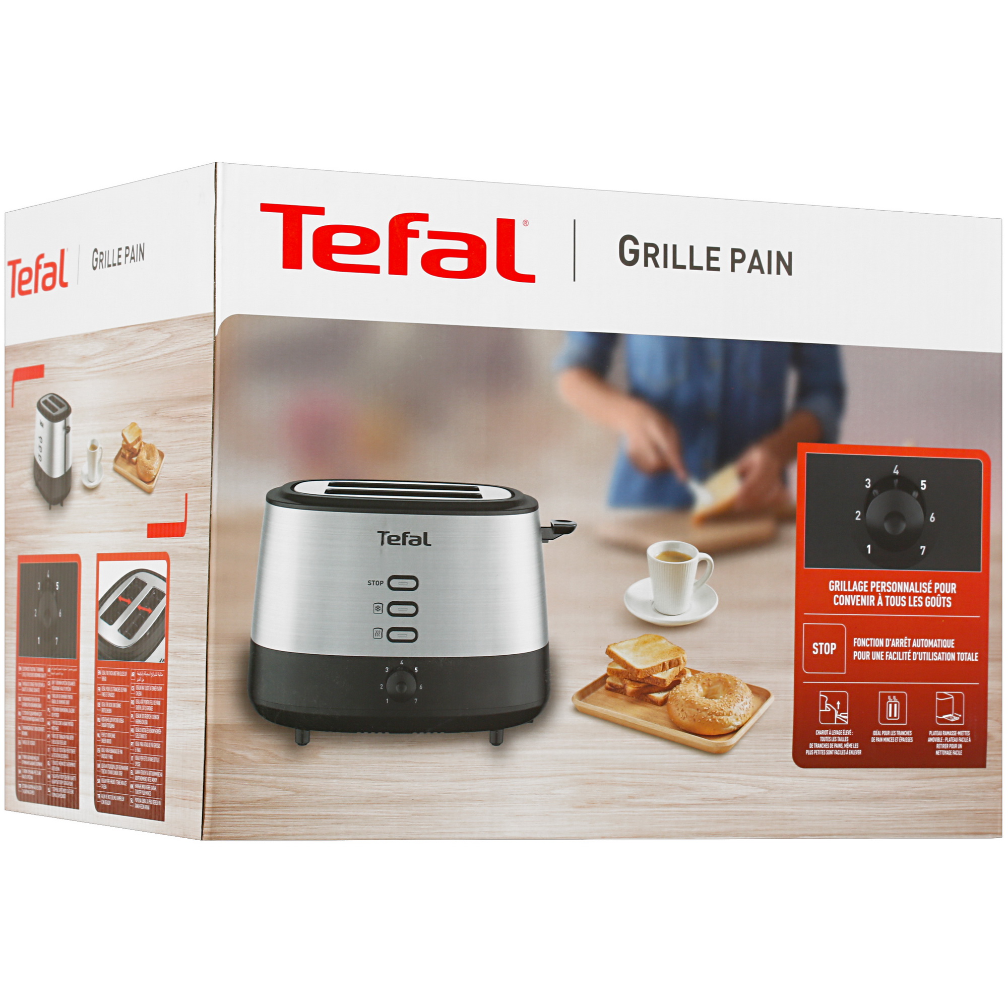 5323281 Тостер Tefal TT520D10 Grille Pain серебристый STDN-0029249 - Вид №7