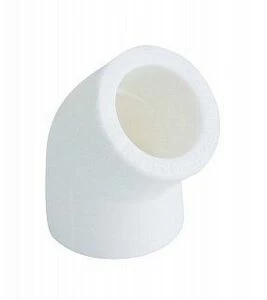 Угольник KALDE 45 D25 полипропиленовый белый