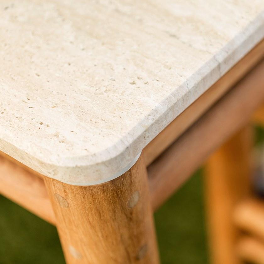 JANUS et Cie Квадратный обеденный стол из травертина Konos sun-id-1365720 - Вид №3