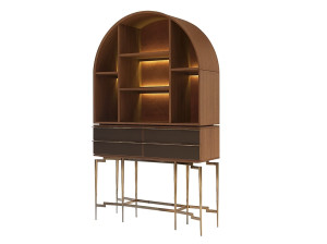 Деревянный шкаф со встроенным освещением