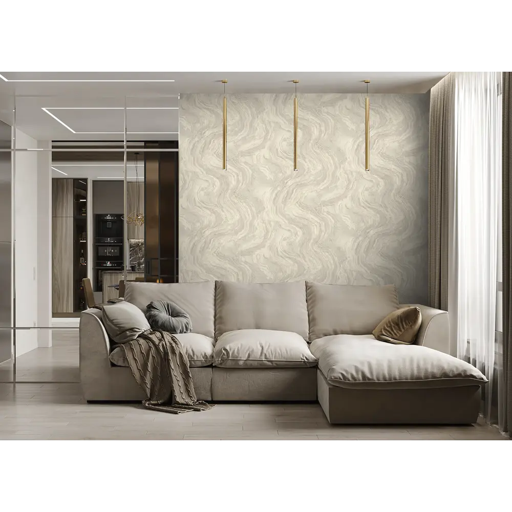 Обои флизелиновые Wallsecret Michelan бежевые 1.06 м 8851-23 89346562 STLM-2203465 - Вид №5