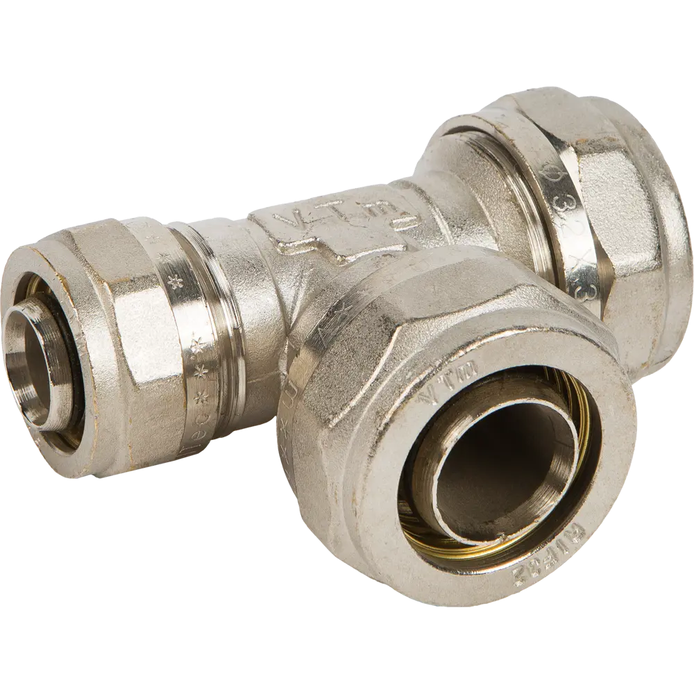 Тройник переходной Valtec 32x32x26 мм никелированная латунь VTM.331 STLM-2153201