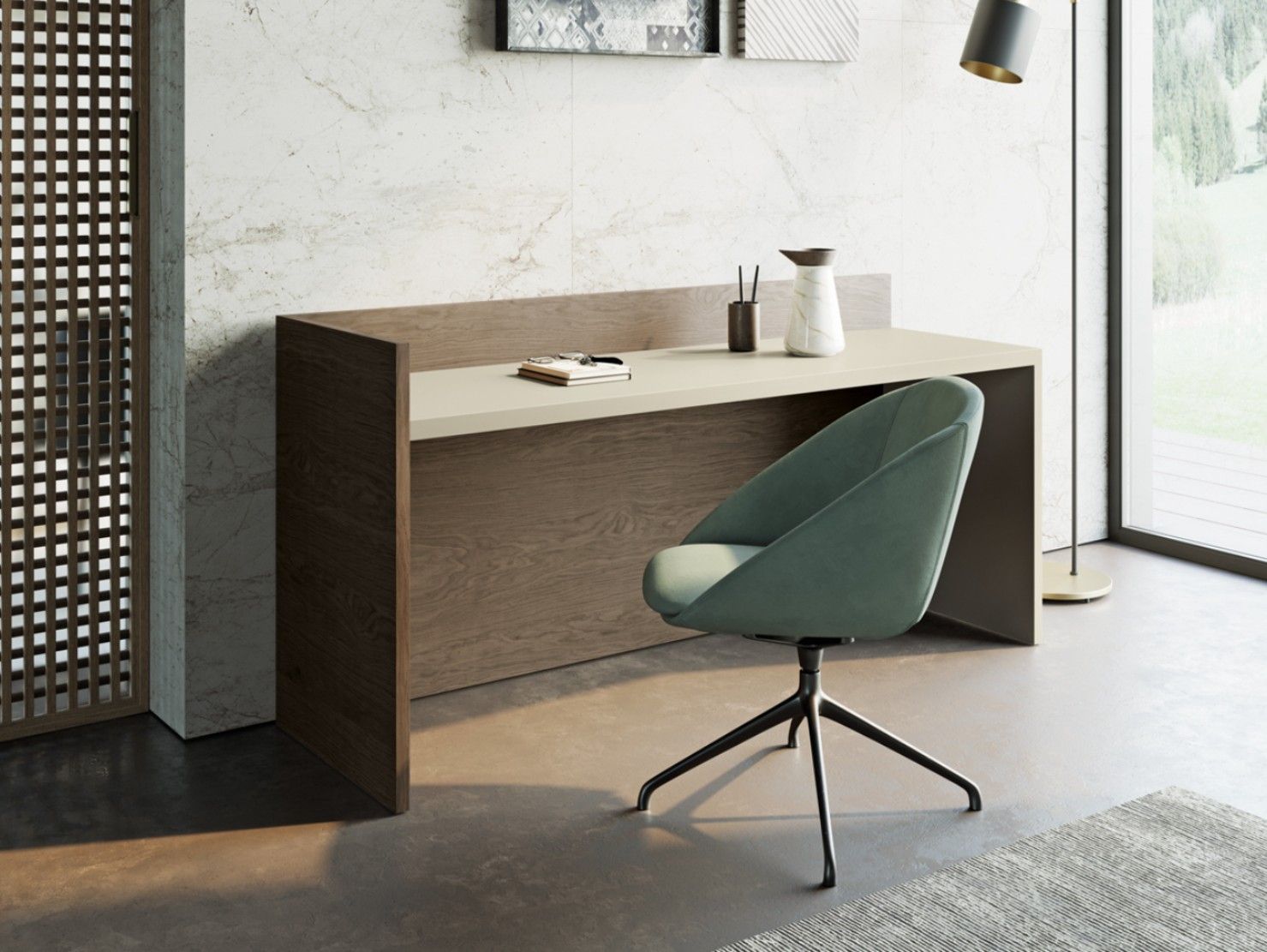 Деревянный письменный стол с ящиками Dall'Agnese Modula ARCH-00072250 - Вид №1