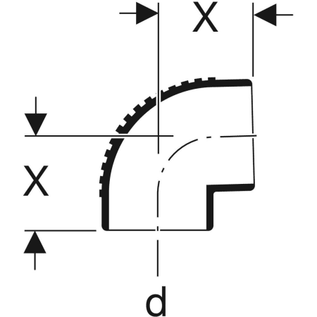 GEBERIT 307.880.14.1 Отвод Geberit Silent-db20 88,5°  - Вид №2