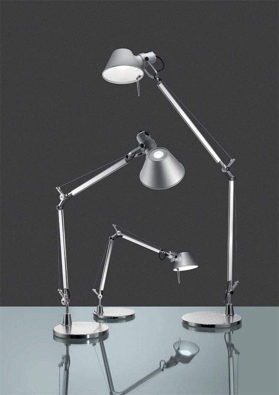 Настольная лампа 73х69 см оранжевая бежевая Micro A011900 ARTEMIDE  00-3883004 Серебро  - Вид №7