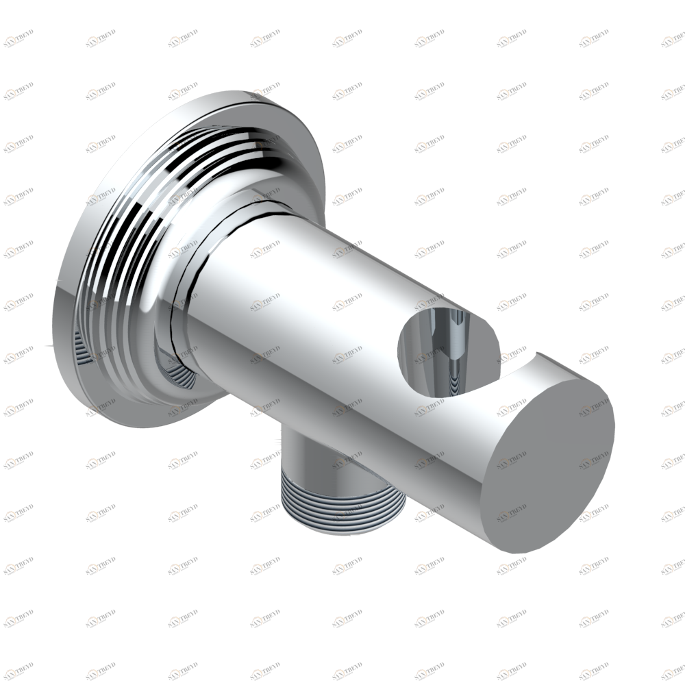 U9E-53L Вывод встраиваемый в стену с крючком Thg-paris West coast с ручками-крестиками с чёрным ониксом Хром U9E-53L CAT.A