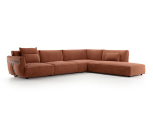 Угловой диван из ткани