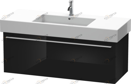 XL605404040 X-Large Тумбочка подвесная Черный глянцевый лак Duravit