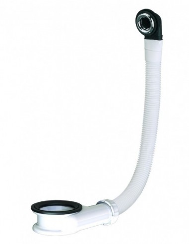 596000 000 05  Полный перелив для умывальника, крышка Д. 24 мм, полипропилен, хром. Valentin Хром  - Вид №1