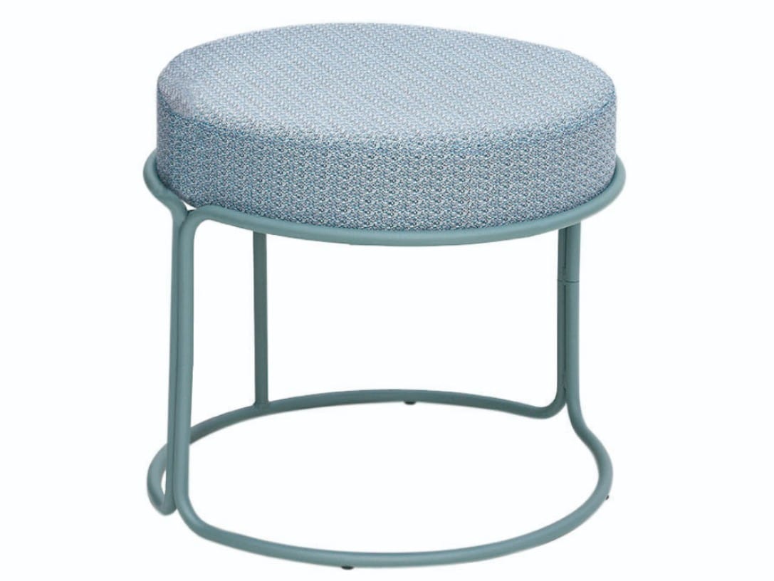 Стальной низкий стул со встроенной подушкой из ткани iSimar Paradiso ARCH-00106693