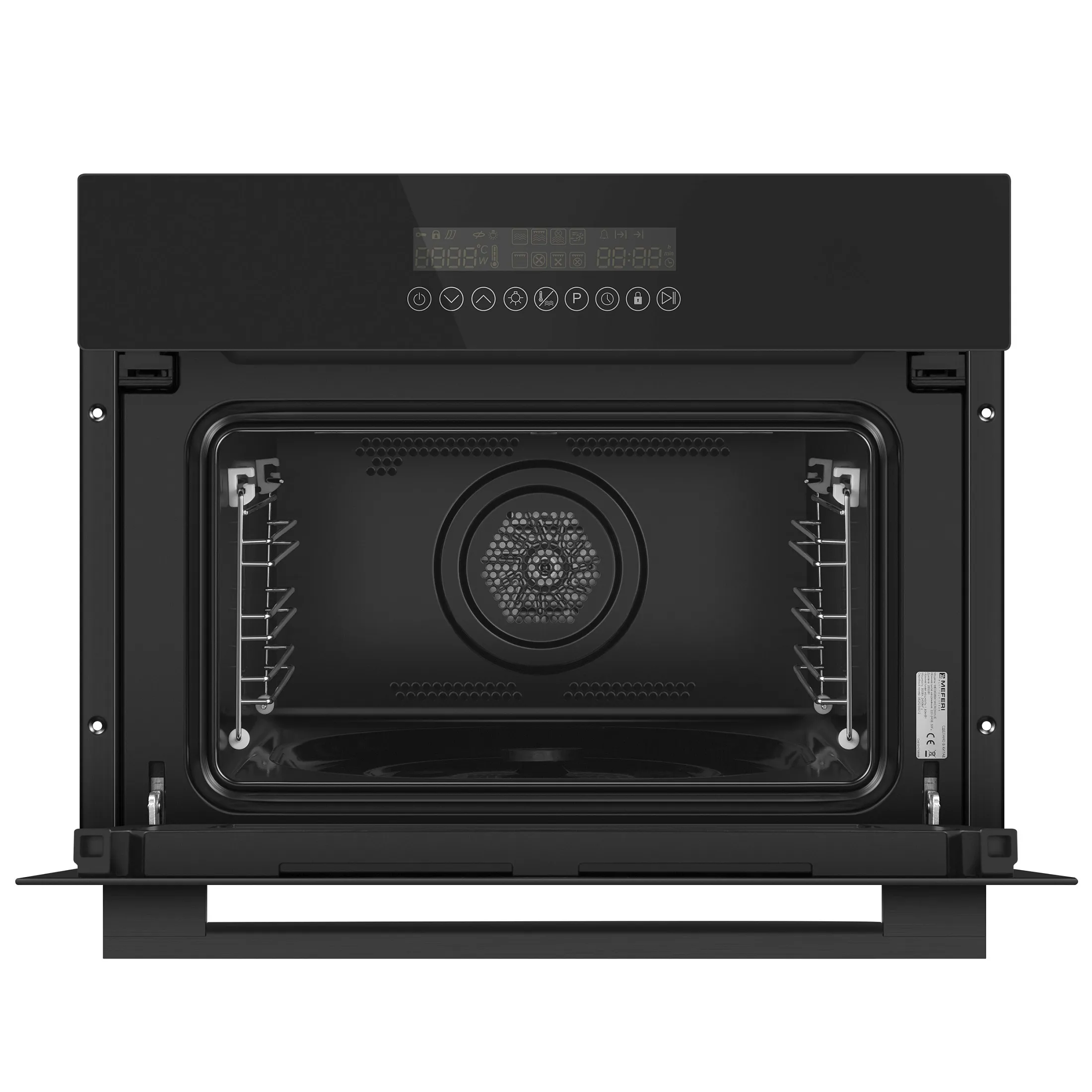 9168821 Электрический духовой шкаф Meferi MEO608BK MICROWAVE черный STDN-0152073 - Вид №3