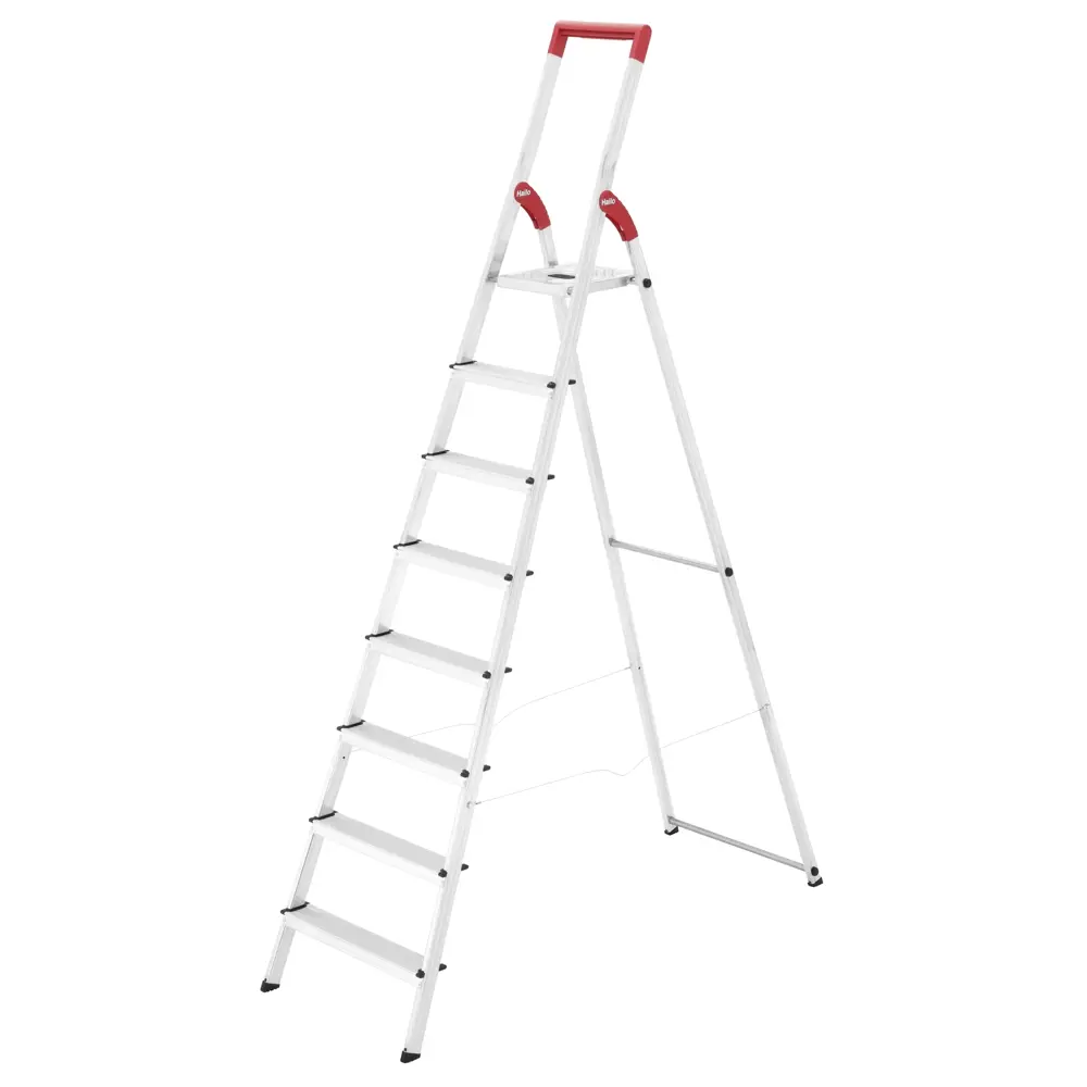 Стремянка алюминиевая с крючком Hailo 8 ступеней Santreyd STLM-2099230