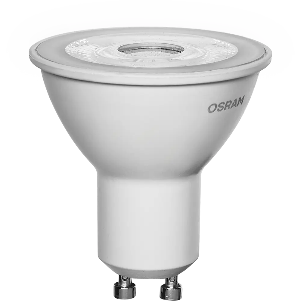 Лампа светодиодная Osram GU10 5 Вт спот прозрачная 400 лм нейтральный белый свет 82610681 STLM-2035043  - Вид №1