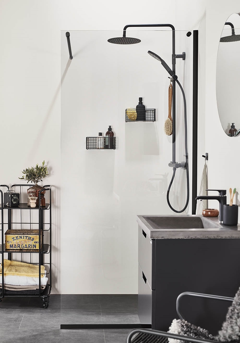 310103 Крыша Душ Studio Черная M Душевая Головка 200Мм Noro  Черный  - Вид №4