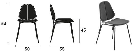 Capdell Стул из стали и дерева со встроенной подушкой Col sun-id-1489679 - Вид №9