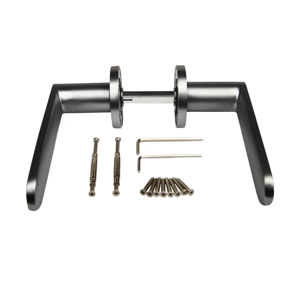 Дверная ручка на розетке KREAFORTA Шуя без запирания цвет хром STLM-2045026 - Вид №2