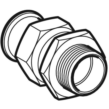 25330 Разъемное соединение Geberit Mapress из углеродистой стали, с наружной резьбой Geberit  - Вид №1