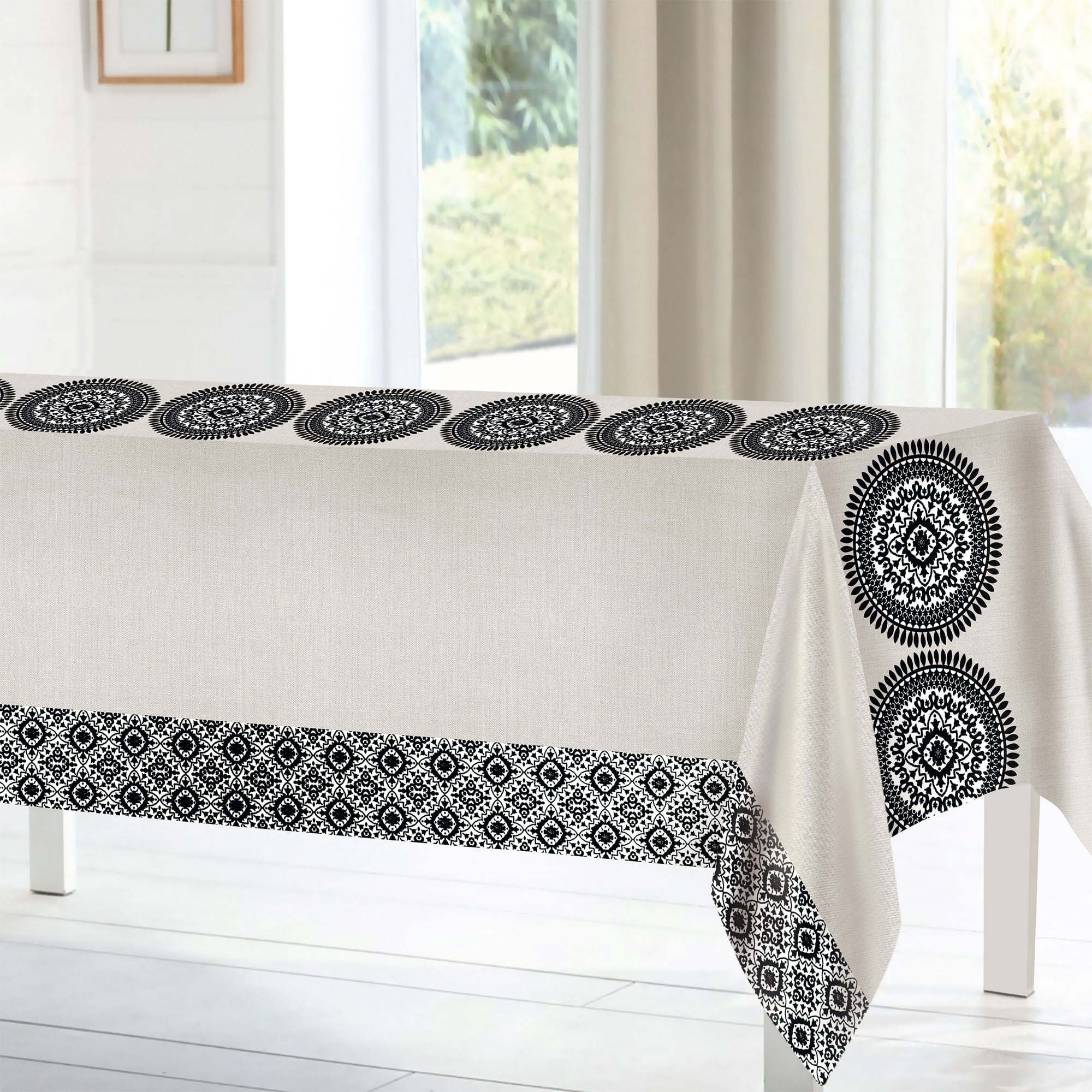 82760331 Скатерть «Ажурная» 160х140 см цвет бежевый Oxford Santreyd - Вид №4