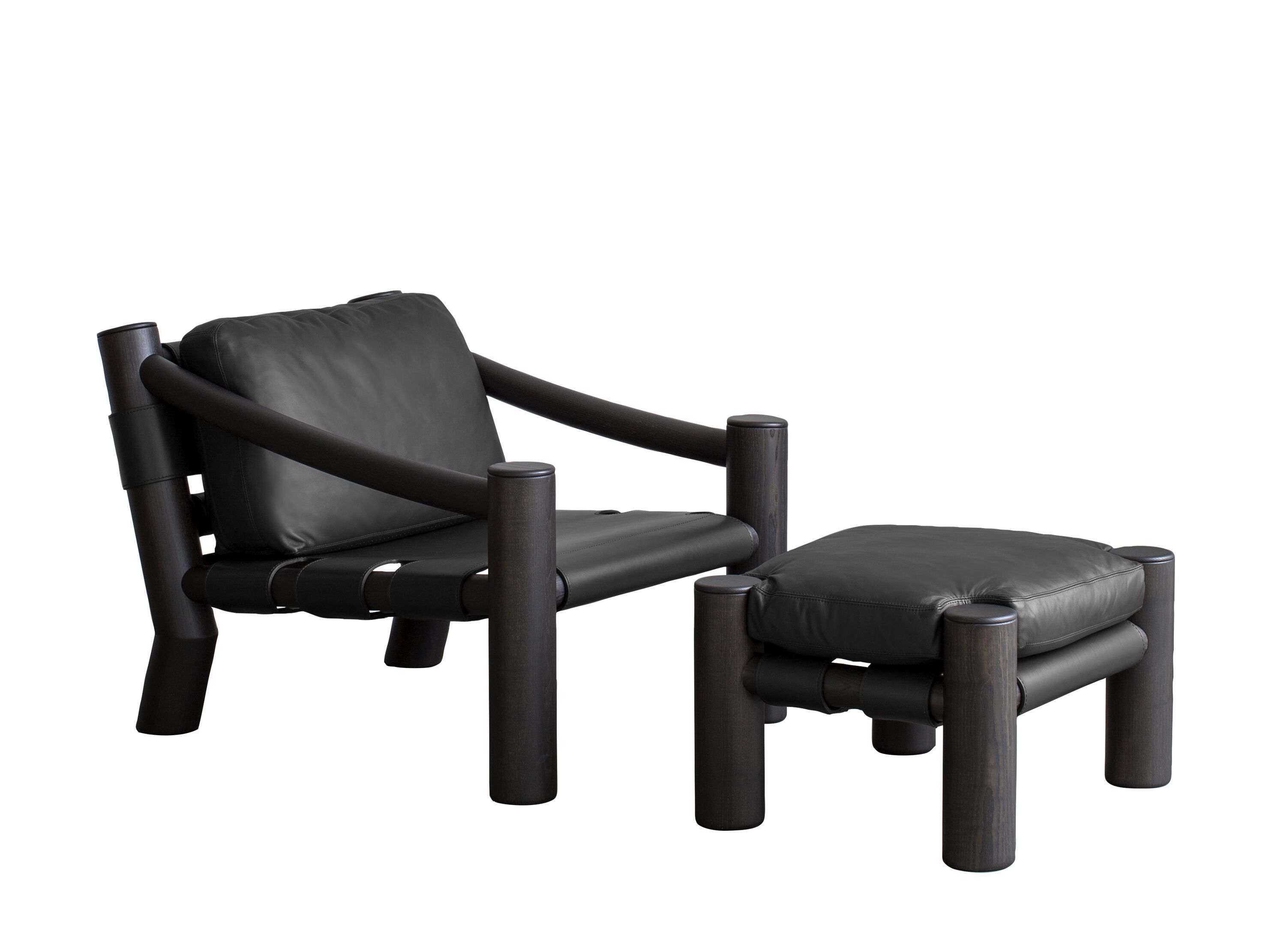 Кресло из массива дерева и кожи Tacchini Elephant ARCH-00117874