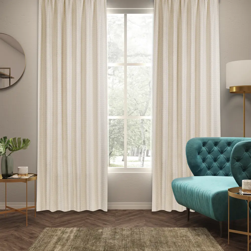 Штора на ленте Inspire Lenzo 200x280 см цвет кремовый Cream 5 82486320 STLM-2065136  - Вид №5