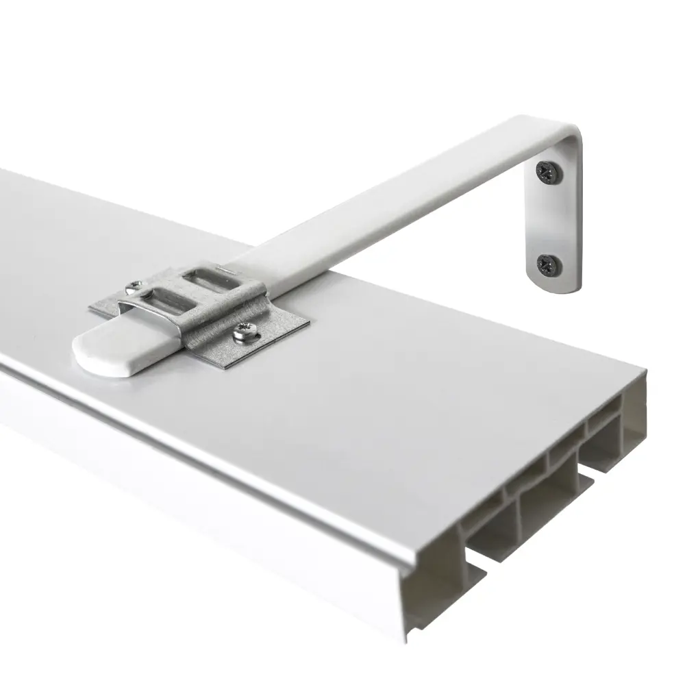 Кронштейн для шинного карниза настенный KREAFORTA 18 см металл цвет белый STLM-2018164 - Вид №1