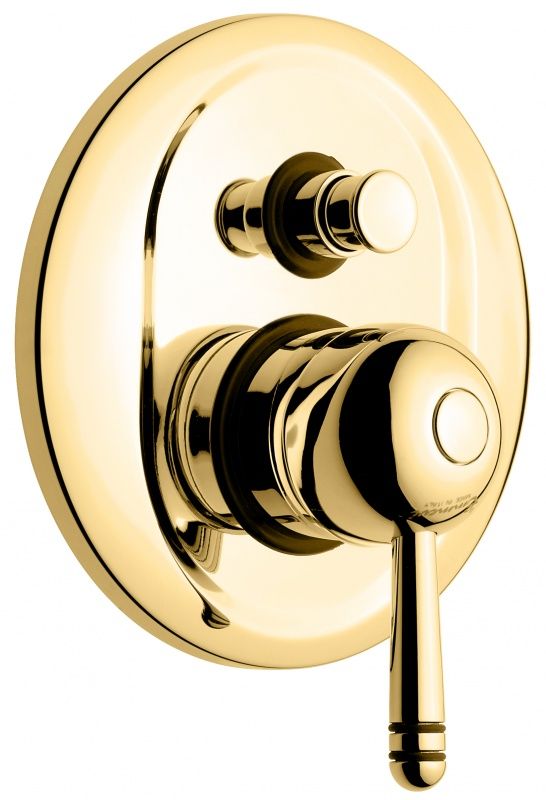 40019OR Внутристенный смеситель Laguna на 2 выхода, цвет золото EMMEVI