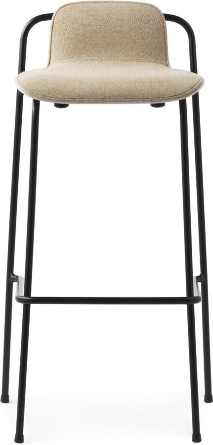601920 Barstool 75 см Передняя обивка Black Steel Oak / Main Line Flax Normann Copenhagen Studio - Вид №1