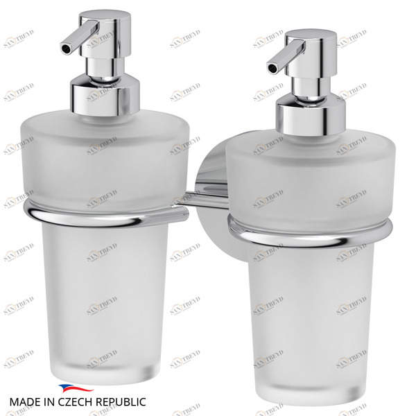 Держатель с двумя матовыми дозаторами 250 мл Ellux ELEGANCE ELE 007-C06 sun-id-561286