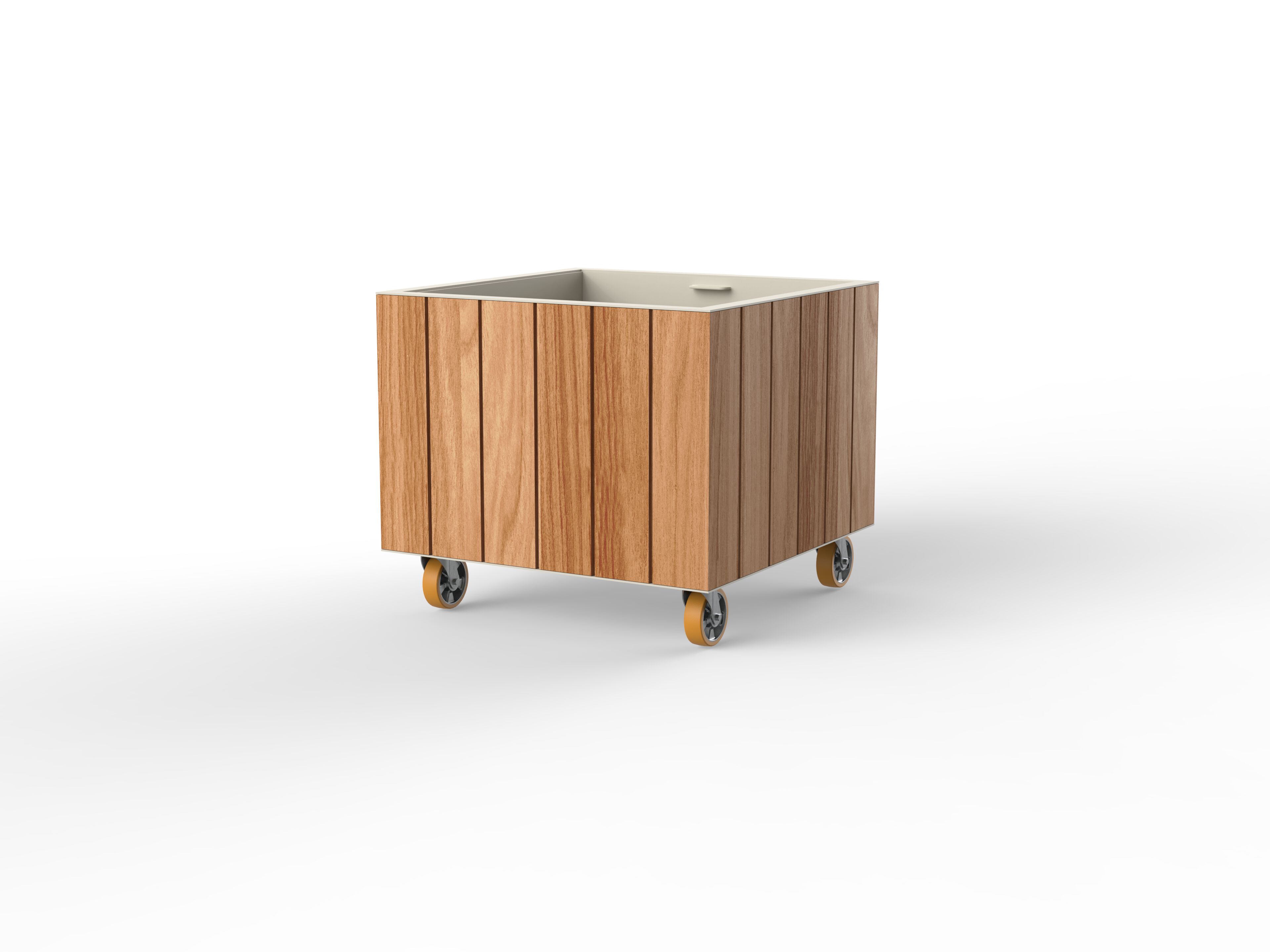 Квадратная плантатор из тикового дерева с колесами Vondom виноградник ARCH-00021716 - Вид №2