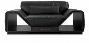 Tonino Lamborghini Casa Мягкое кожаное кресло с подлокотниками Long beach