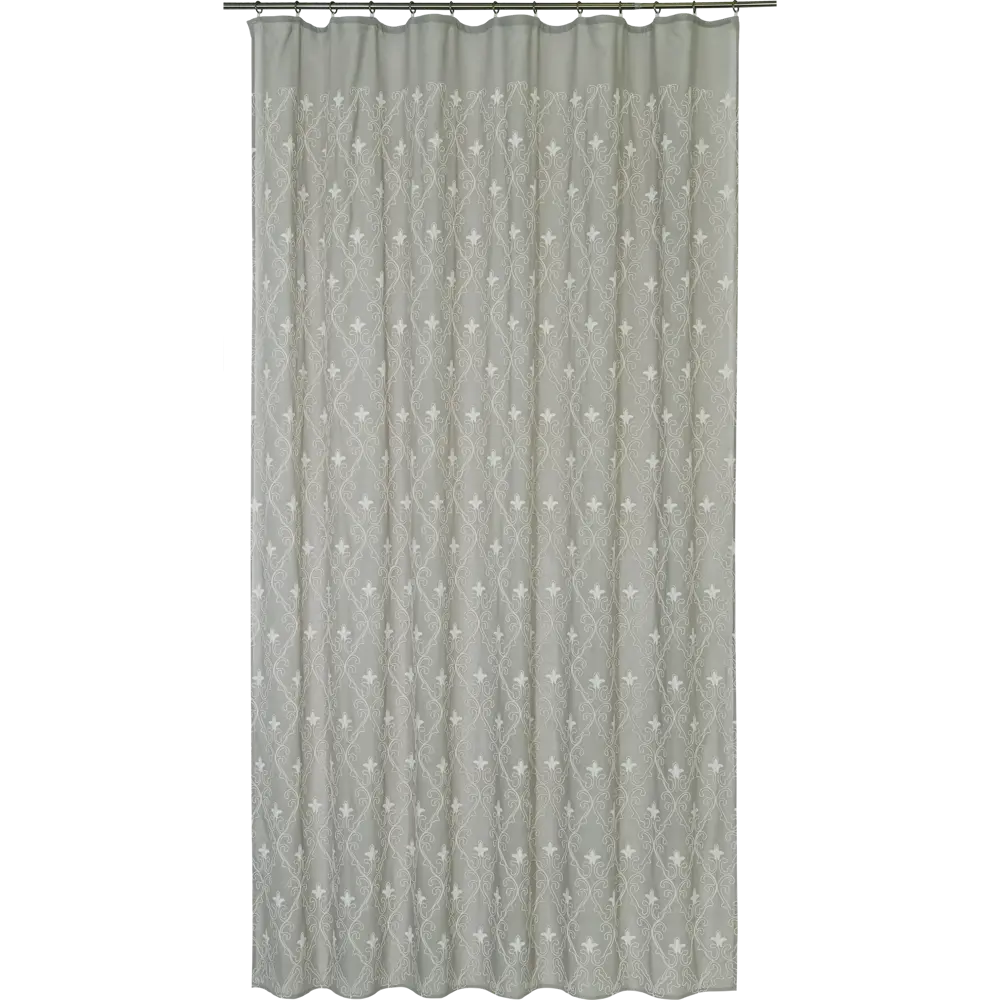 Тюль на ленте «Лилия» 200x280 см цвет серый GARDEN STLM-2122353