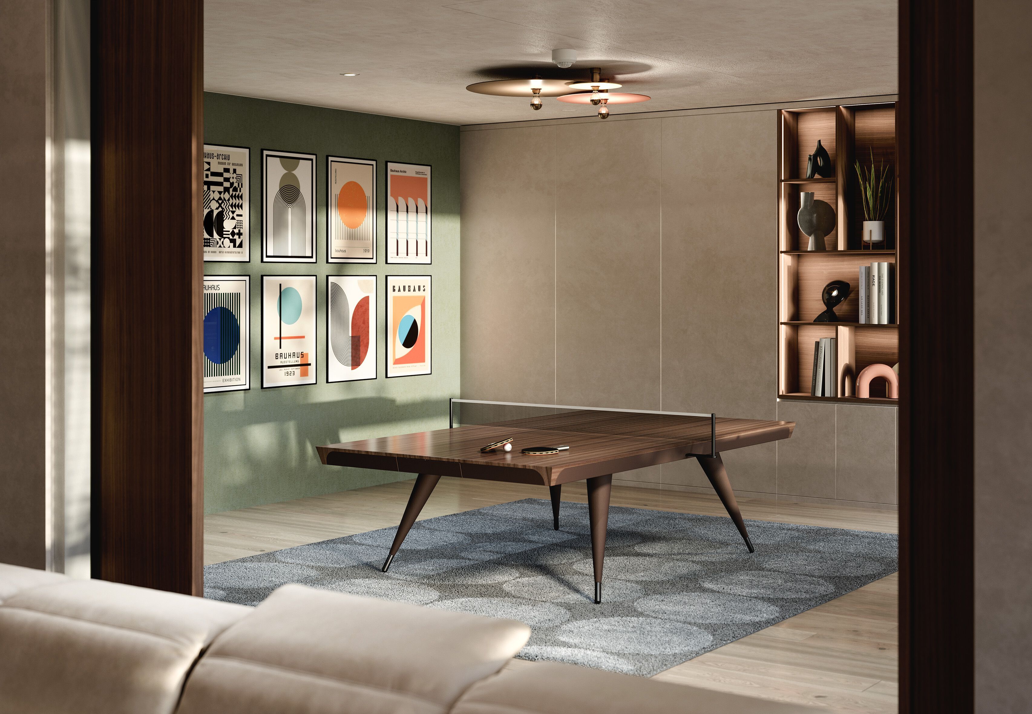 Стол для пинг-понга из грецкого ореха Vismara Design BLADE ARCH-00083837 - Вид №3