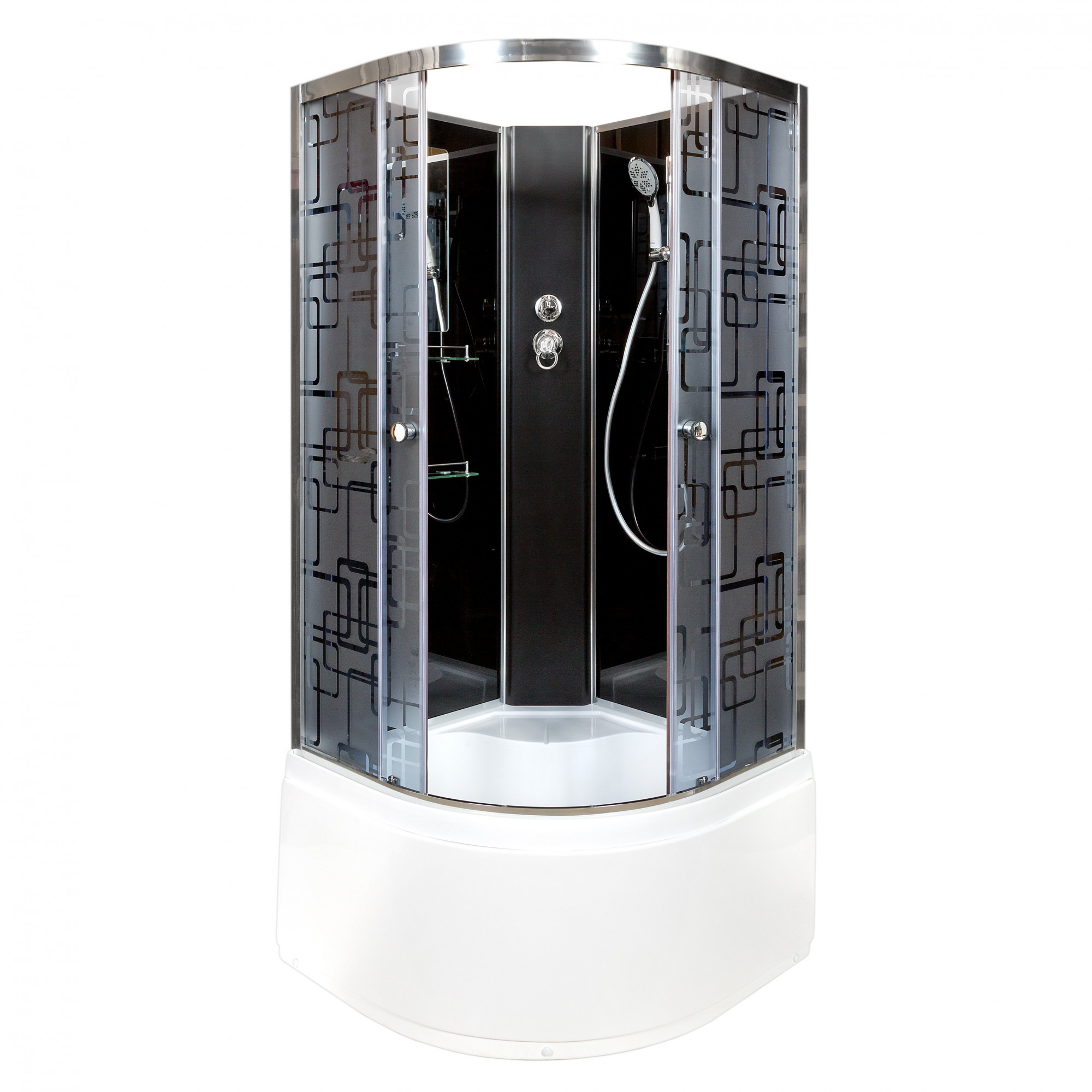 ЕМ1511 R N LED с гм. Душевая кабина DETO Серия EM BМ4590 N (без крыши) BLACK