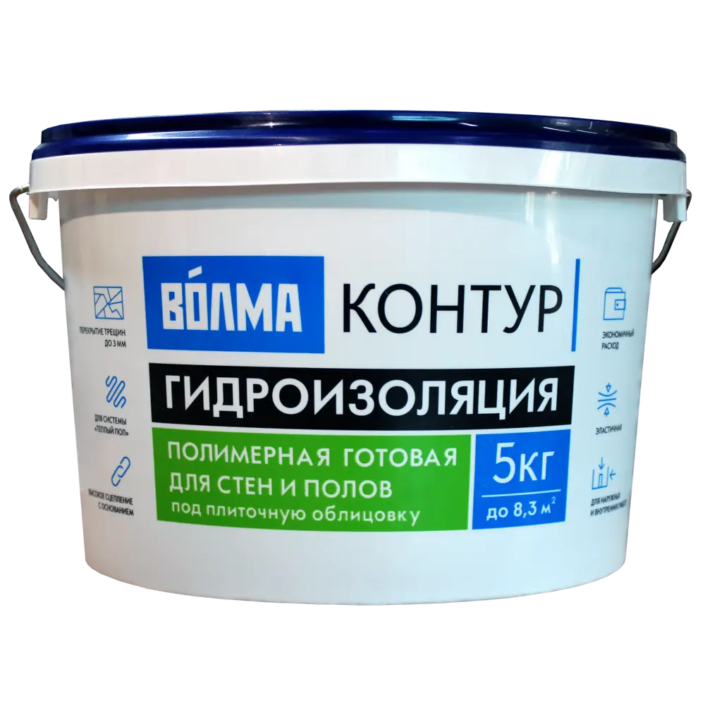 Волма Контур: эластичная гидроизоляция для влажных помещений 89337249 STLM-1346656