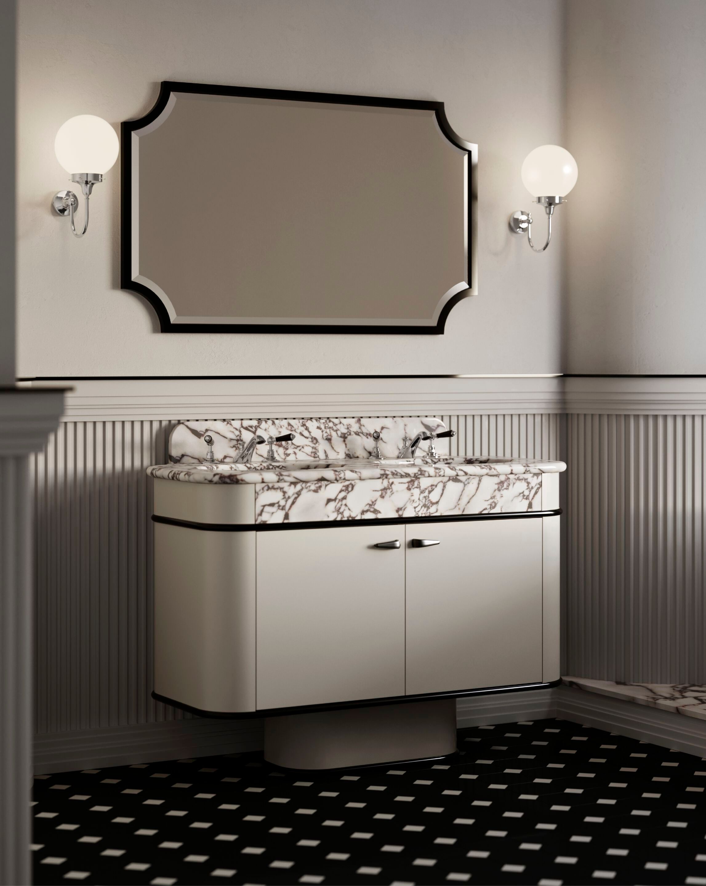 Деревянное зеркало с рамкой Devon&Devon LIBERTY ARCH-00139683 - Вид №1