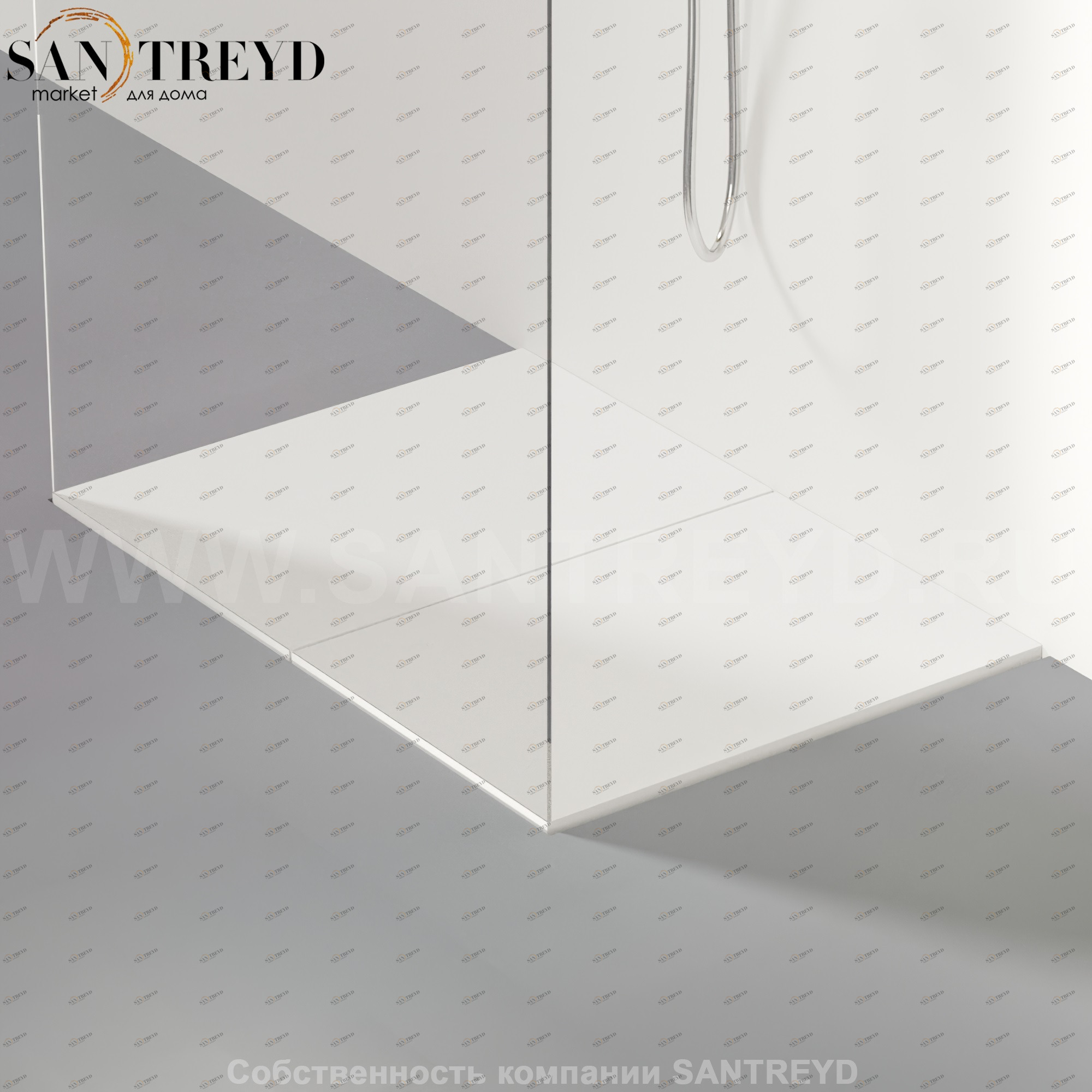 Душевой поддон FLAT D белый. Размеры: длина с 140 до 160 см, глубина с 70 до 100 см Agape APED70100140160Z