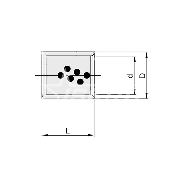 IS1065 Втулка скольжения (графит/бронза) BNZ8128BG1 ISKRA  - Вид №1