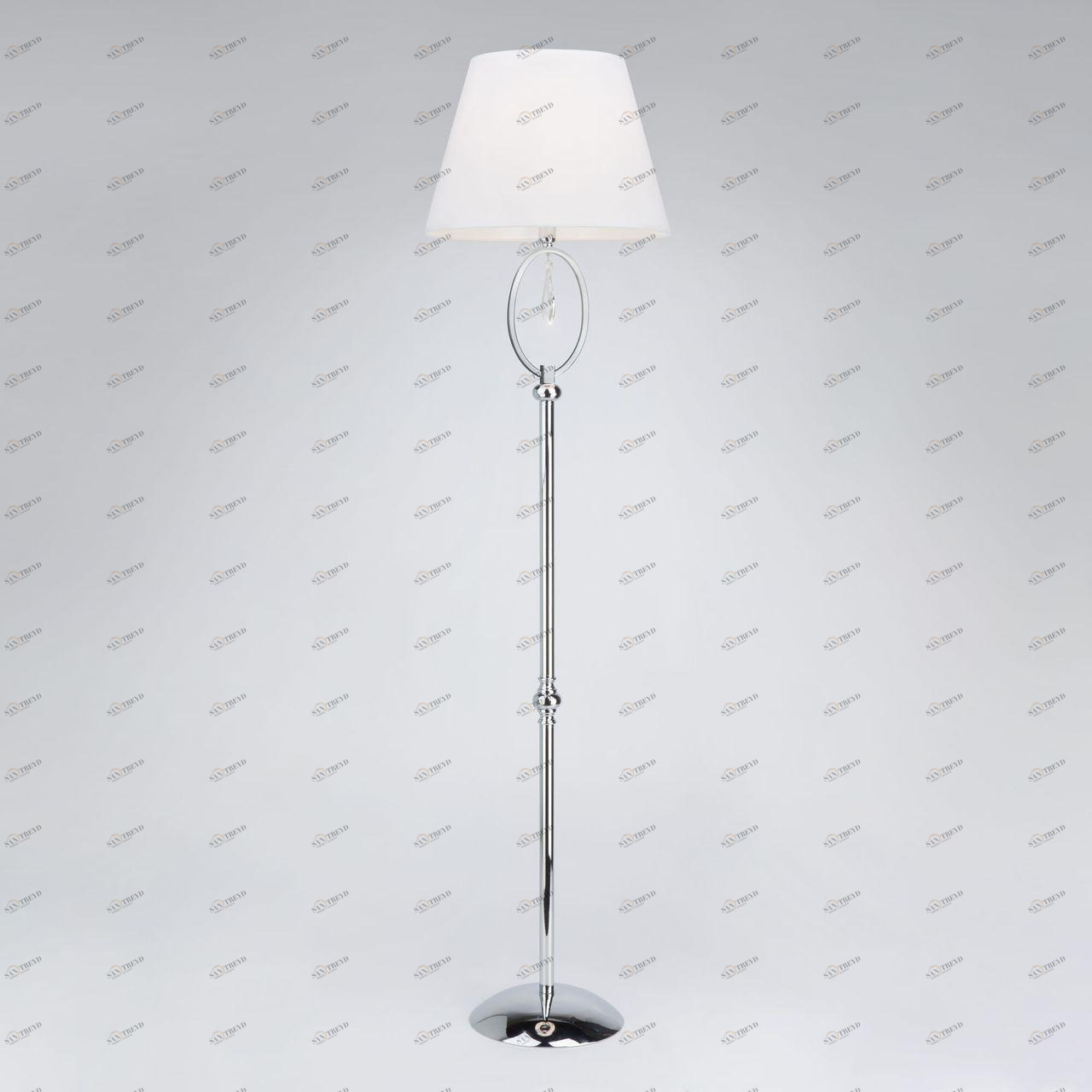 Торшер Eurosvet Madera 01056/1 хром/прозрачный хрусталь Strotskis EUROSVET ЭЛИТНЫЕ 222926 Белый;хром 