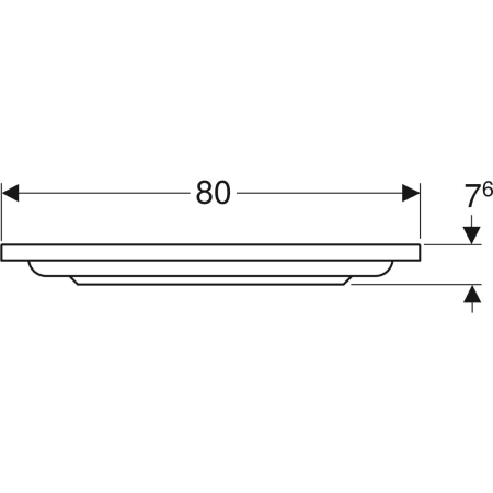 652290000 Квадратный душевой поддон Geberit Renova Geberit  - Вид №12