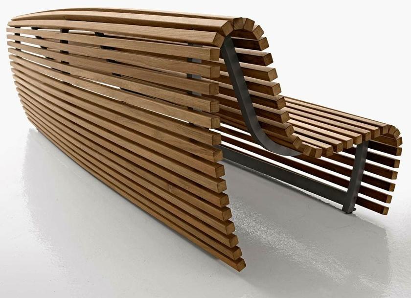 B&B Italia Outdoor Скамья из тика со спинкой Titikaka sun-id-1433346 - Вид №1