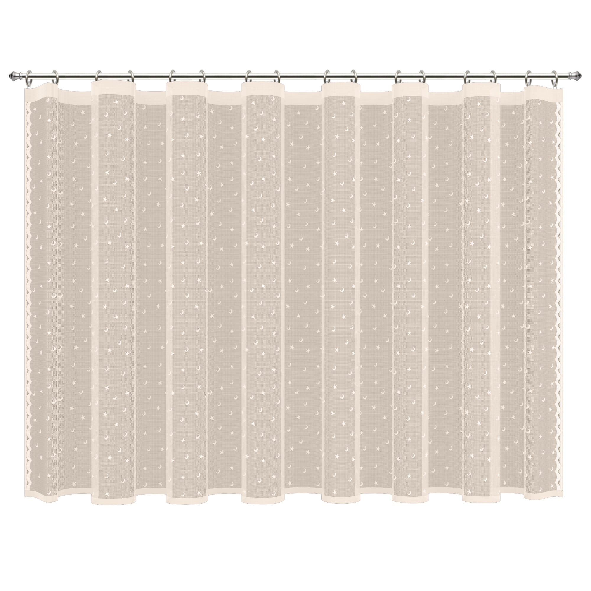 85276018 Тюль на ленте для кухни "Млечный путь" 245x165 см цвет экрю Santreyd 