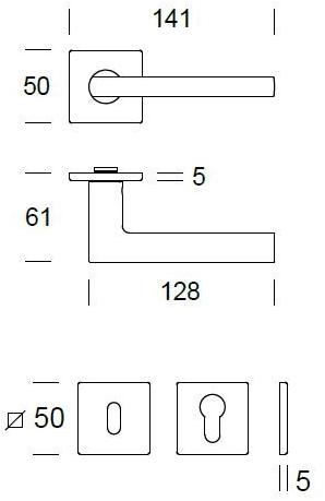 Reguitti Ручка из нержавеющей стали на розетке Atene Aq04mrq0135 - Вид №2